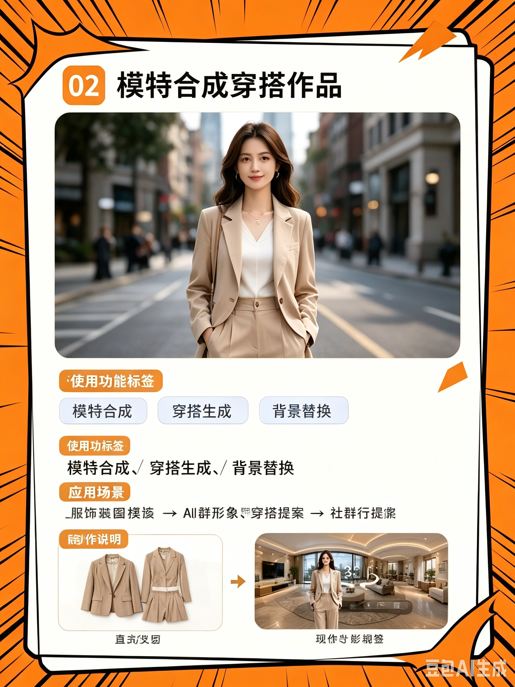 模特合成穿搭作品